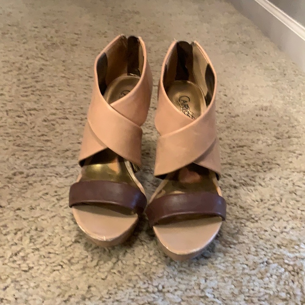 Carlos tan/brown high heels, straps